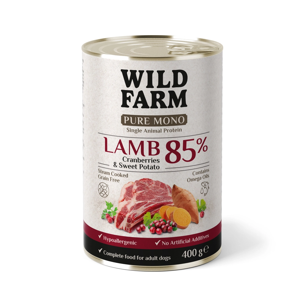Wild Farm Pure Mono jagnięcina adult 400 g