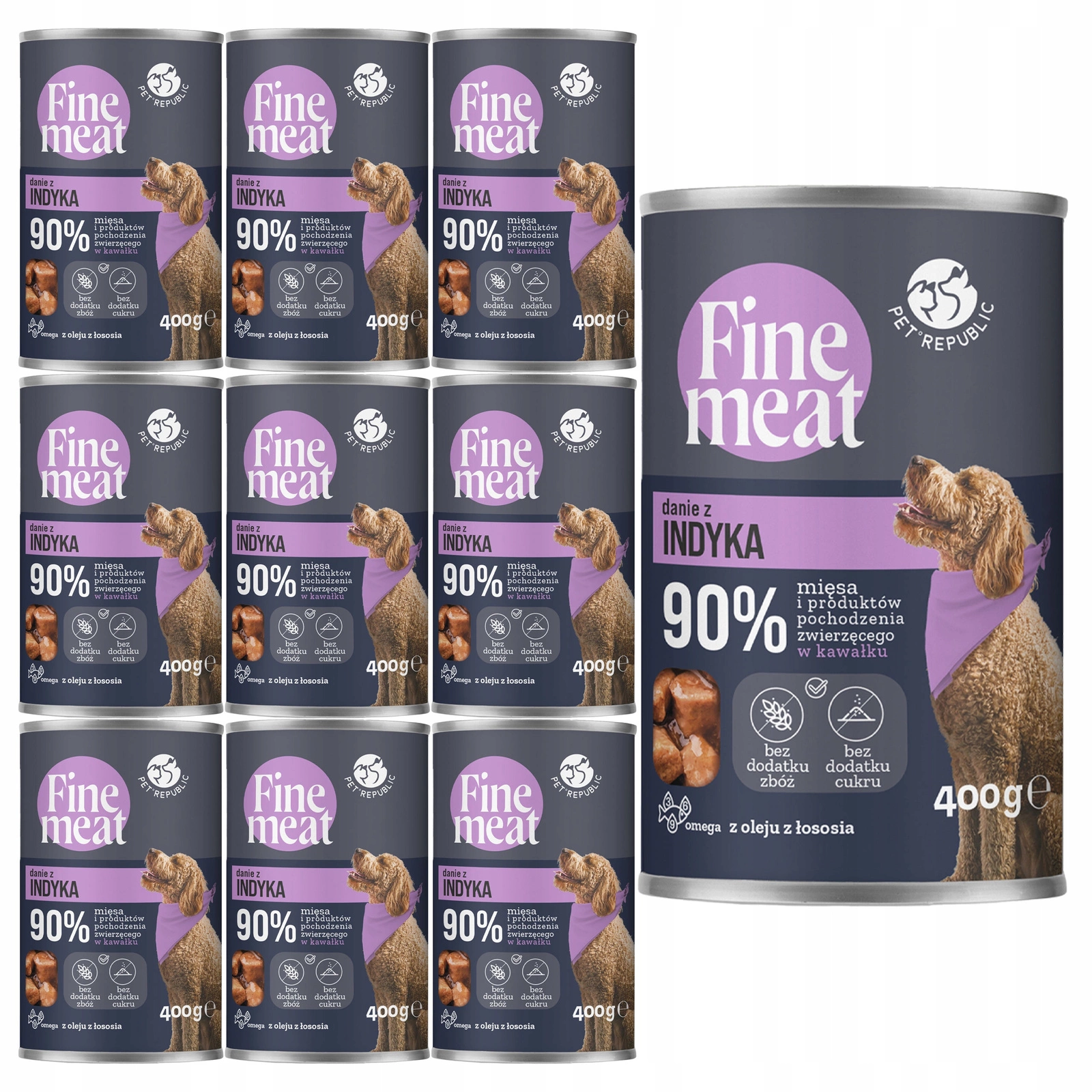 Pet Republic Fine Meat indyk 400 g × 10