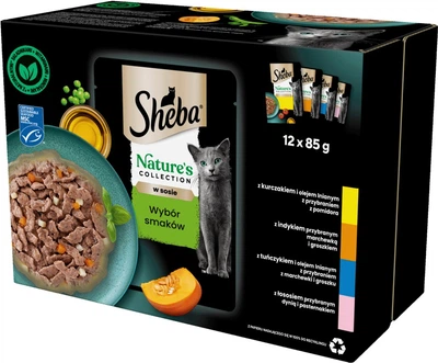 Sheba Nature's Collection mix smaków w sosie adult 85 g × 12