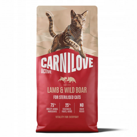Carnilove Active Sterilised dziczyzna, jagnięcina adult 6 kg