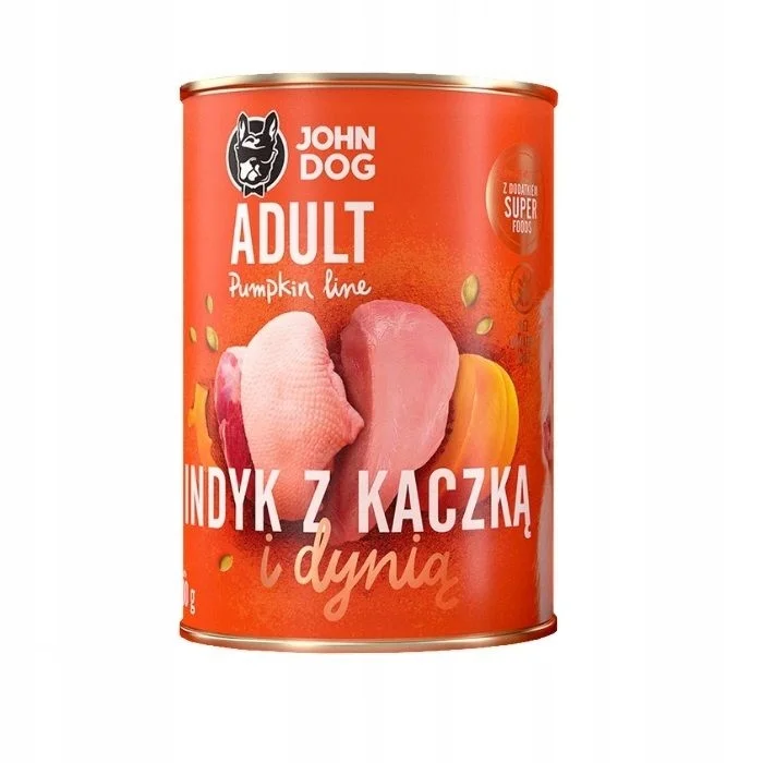 John Dog Pumpkin Line indyk, kaczka adult 400 g