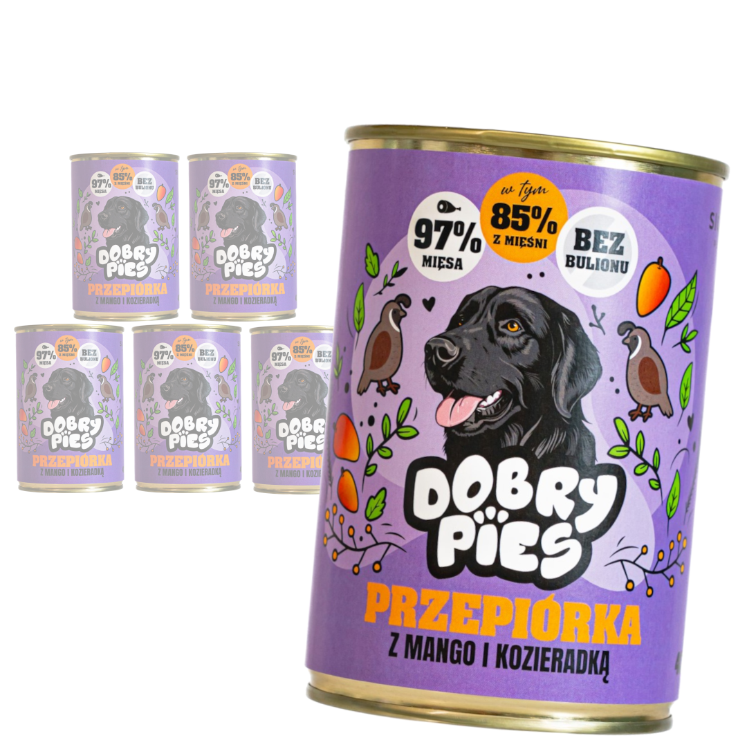 Dobry Pies przepiórka adult 400 g × 6
