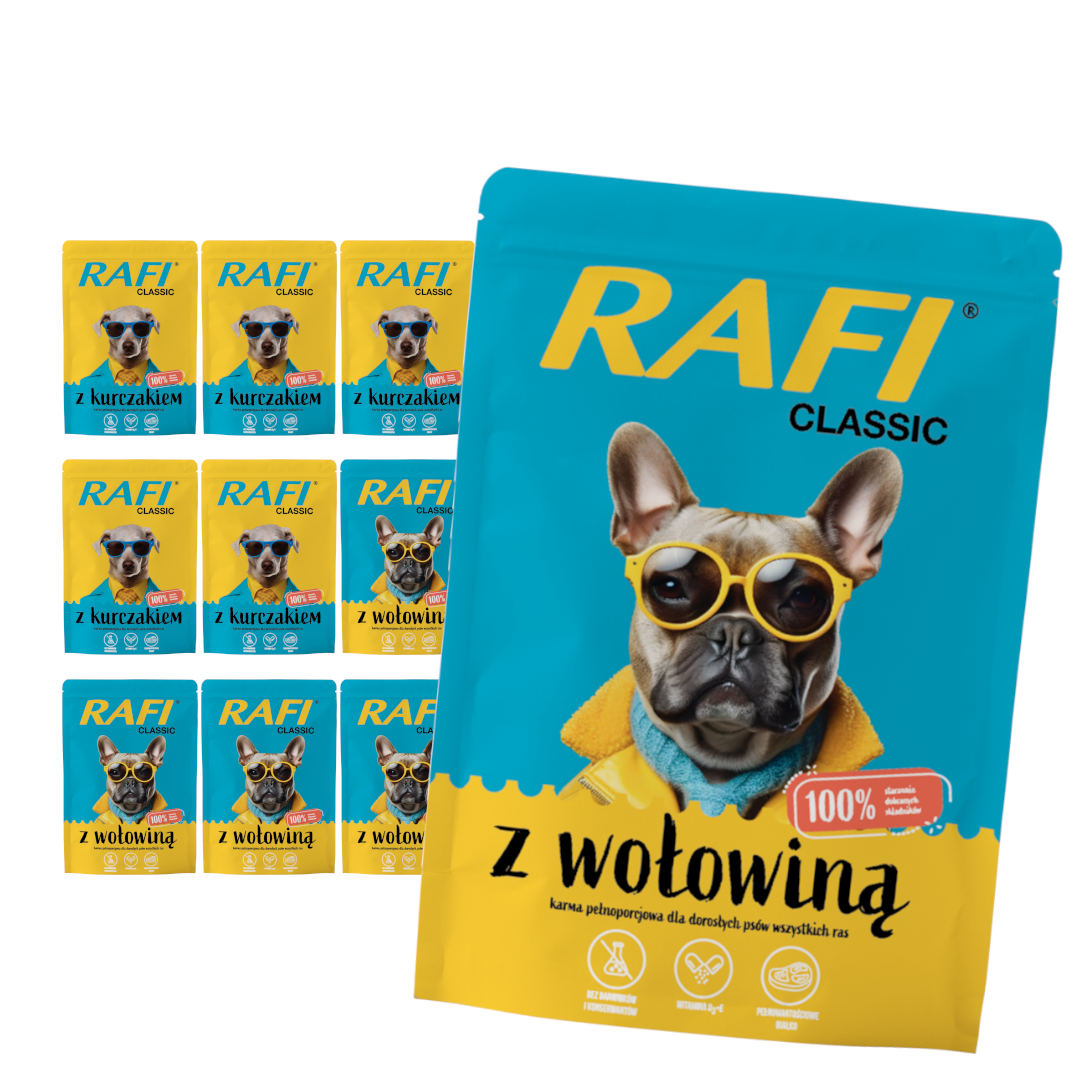 Rafi Classic kurczak, wołowina adult 400 g × 10
