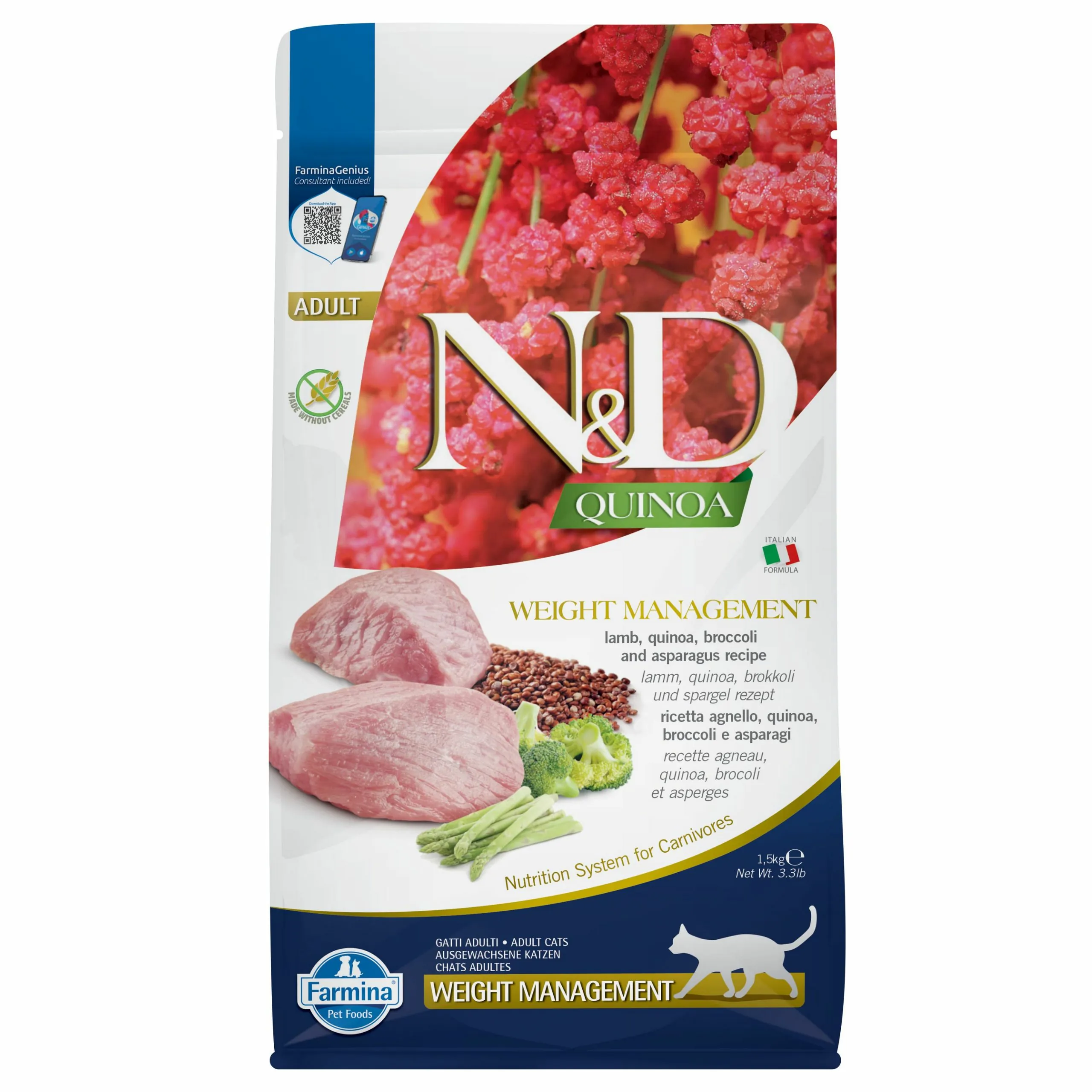 Farmina N&D Quinoa Light jagnięcina adult 1,5 kg