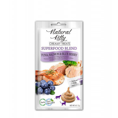Natural Kitty tuńczyk, łosoś z borówką pasztet 60 g