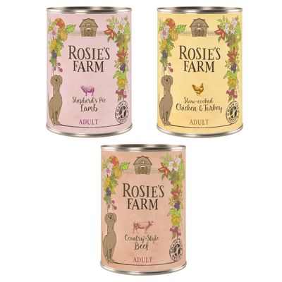 Rosie's Farm indyk, jagnięcina, kurczak, wołowina adult 400 g × 6