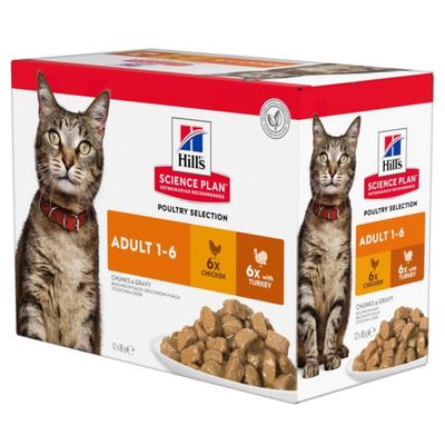 Hill's Science Plan mix smaków w sosie adult 85 g × 12