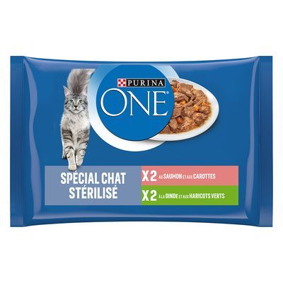 Purina ONE Sensitive Sterilised indyk, łosoś w sosie adult 85 g × 12