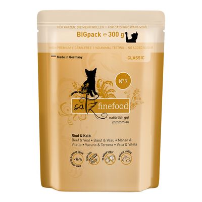 Catz Finefood cielęcina, wołowina w bulionie adult 300 g × 24