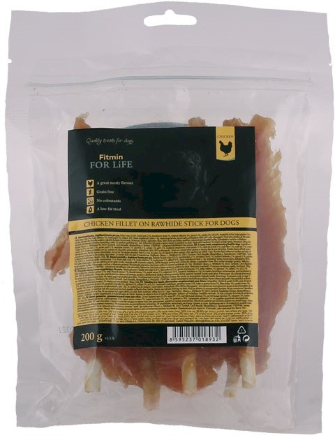 Fitmin For Life kurczak na patyku ze skórą wołową 200 g