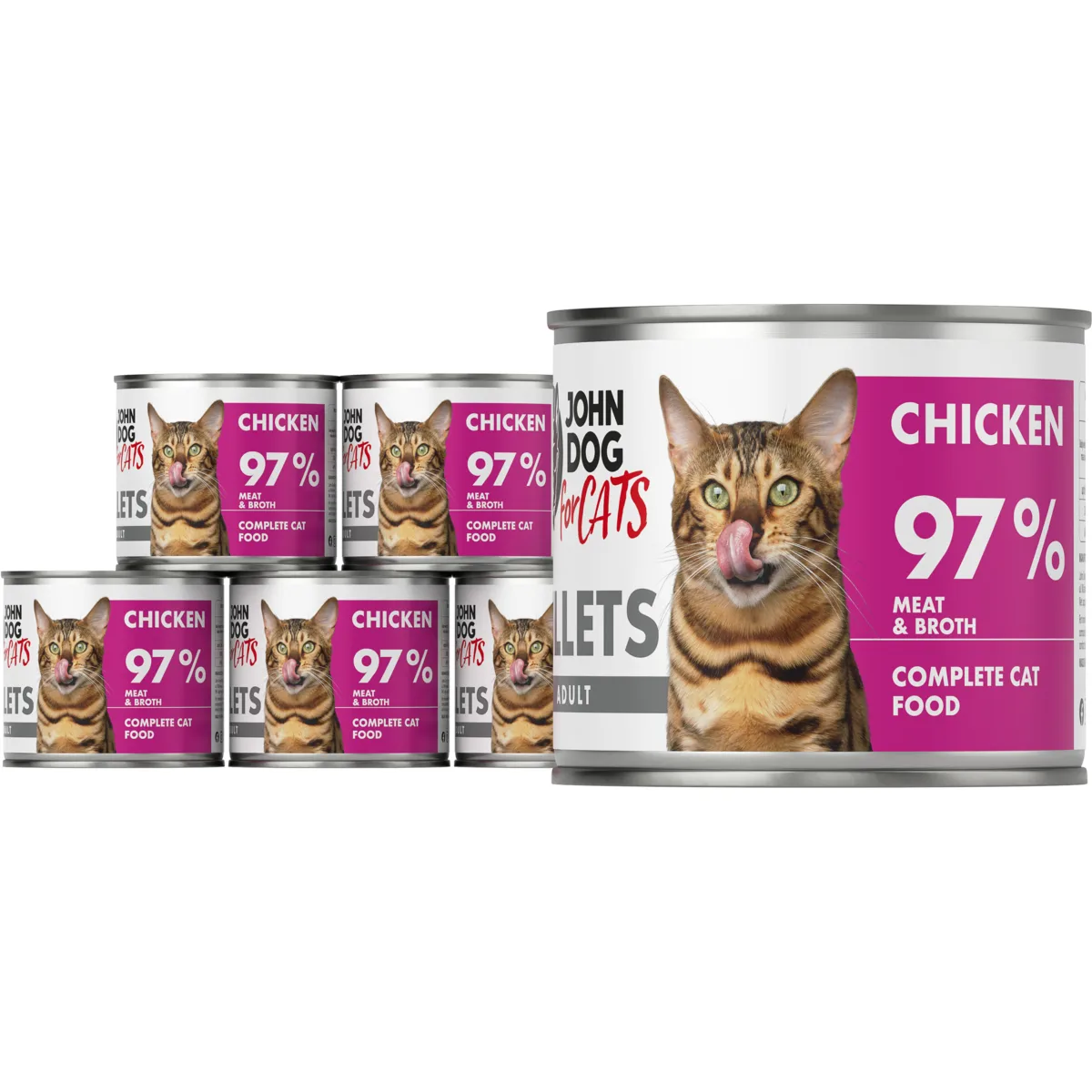 John Dog For Cats Fillets kurczak kawałki adult 140 g × 6