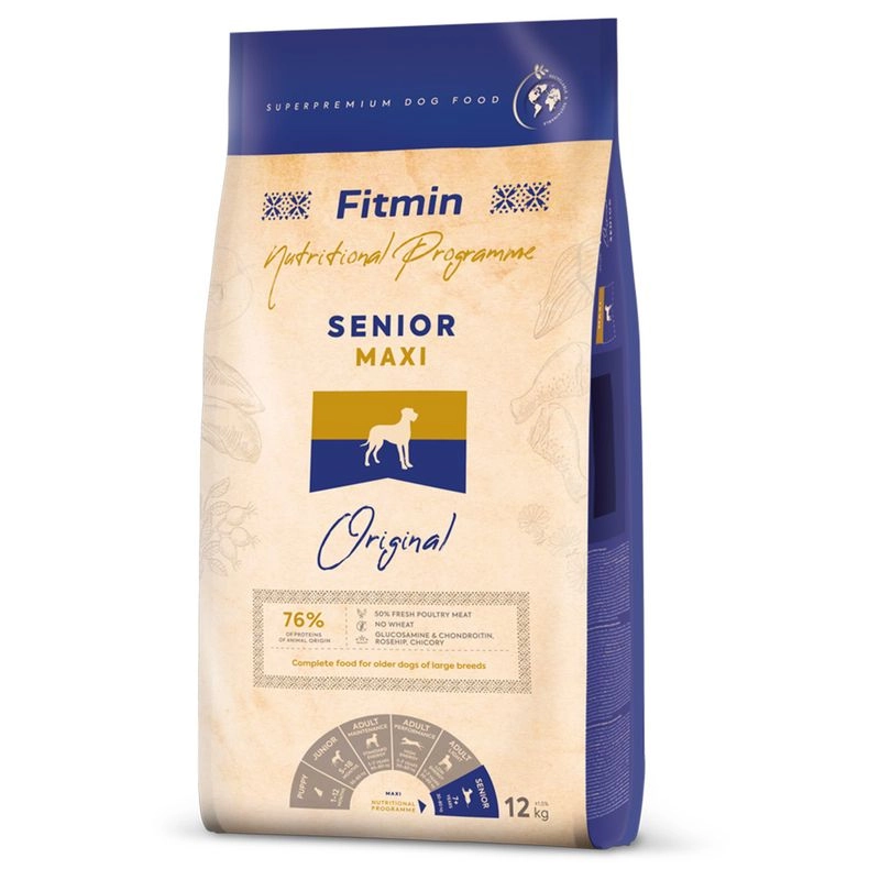 Fitmin Dog kurczak, ryba senior duże rasy 12 kg