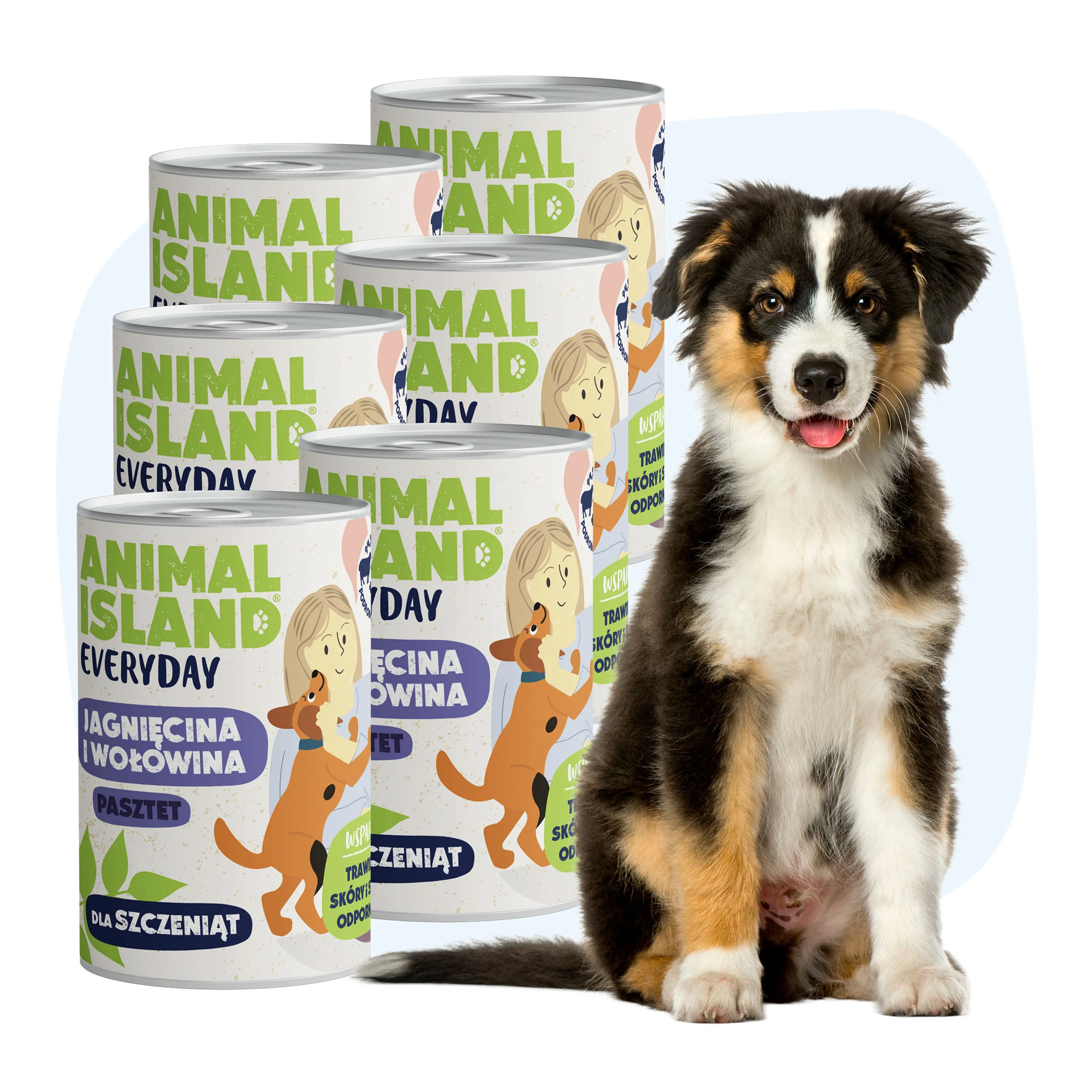 Animal Island Everyday jagnięcina, wołowina junior 400 g × 6