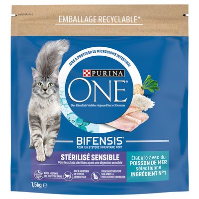 Purina ONE Sterilised Sensitive ryby adult 1,5 kg
