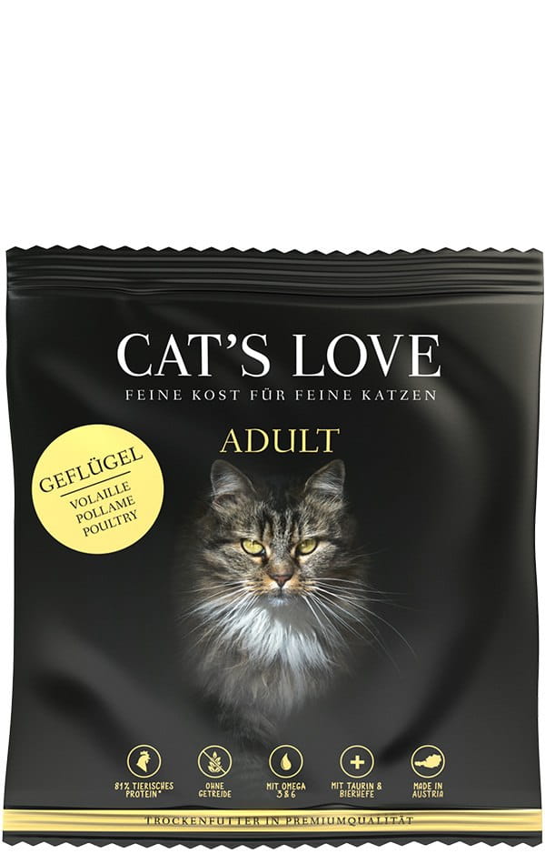 CAT'S LOVE drób adult 80 g