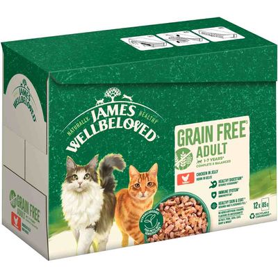James Wellbeloved Grain Free Adult kurczak w galaretce 85 g × 12