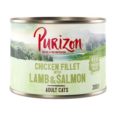 Purizon Original jagnięcina, kurczak, łosoś kawałki adult 200 g × 24