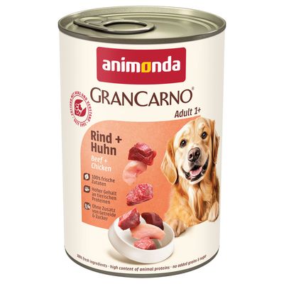 Animonda GranCarno kurczak, wołowina adult 400 g × 24