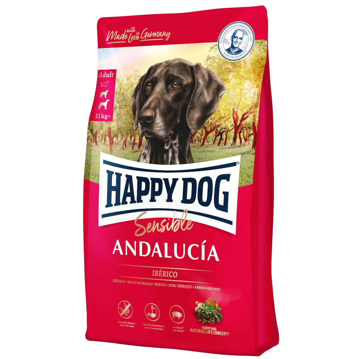 Happy Dog Sensible kaczka, kurczak, ryż 4 kg