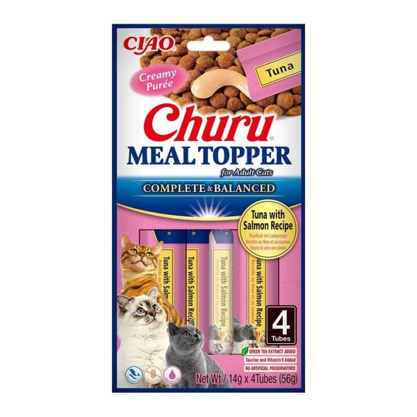 Inaba Meal Topper tuńczyk z łososiem pasztet adult 14 g × 4