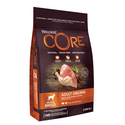 Wellness CORE Original indyk, kurczak adult średnie rasy 10 kg