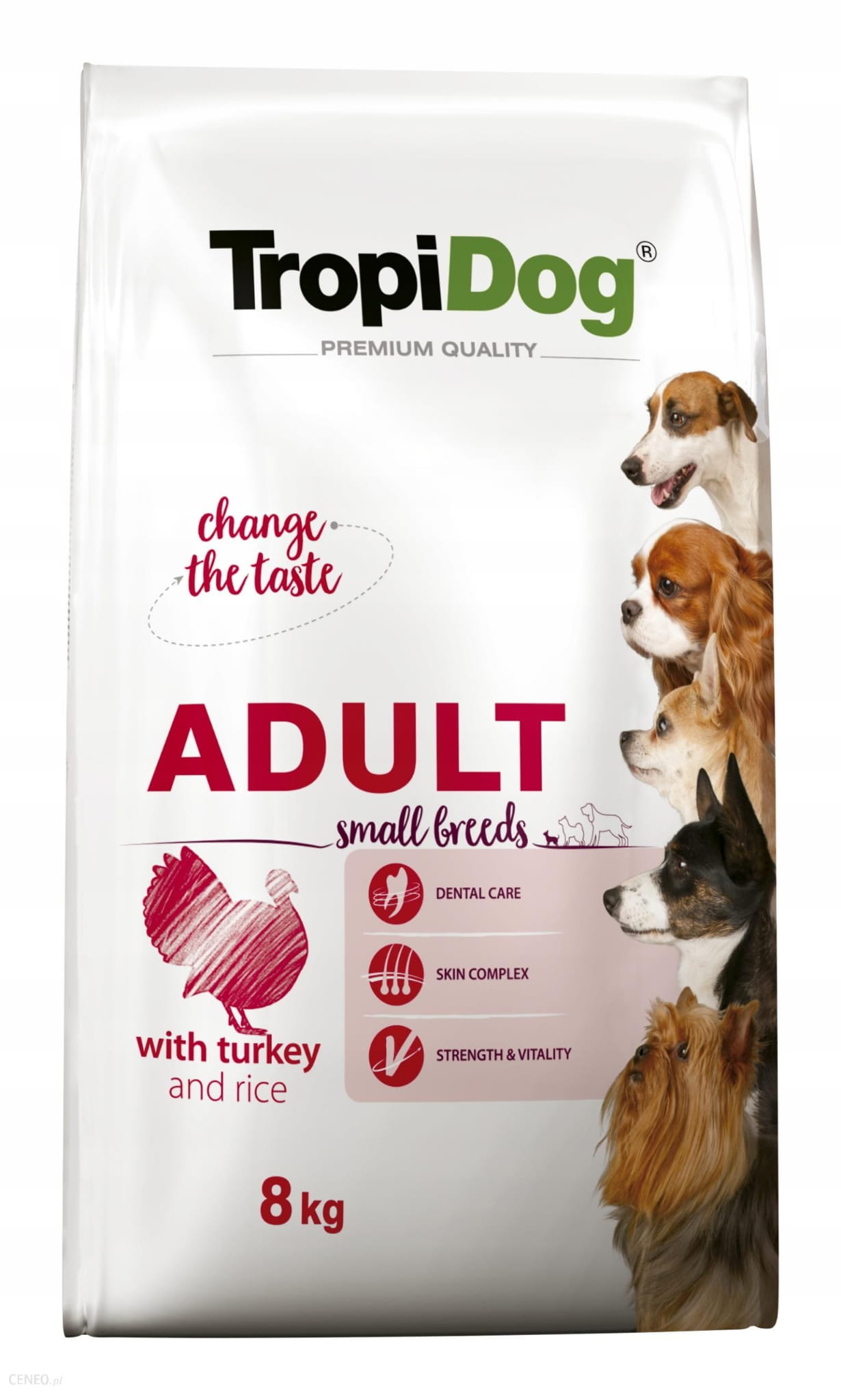 Tropidog Premium indyk adult małe rasy 8 kg