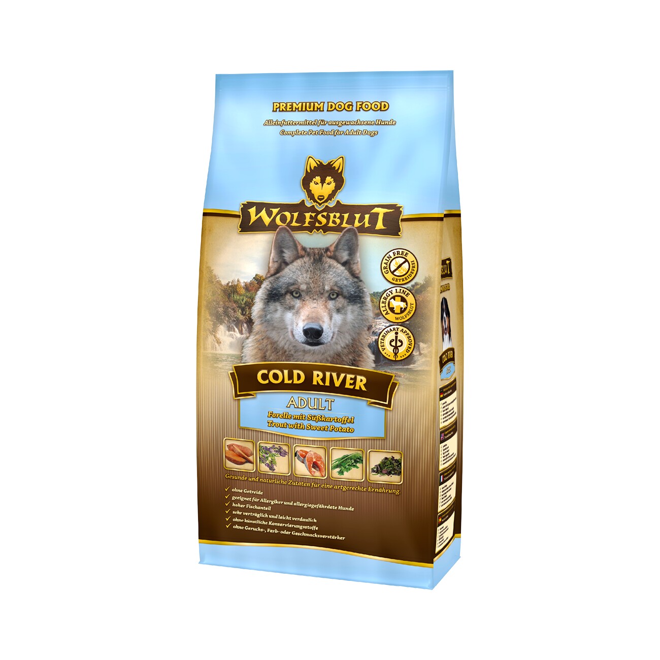 Wolfsblut Cold River pstrąg adult 2 kg