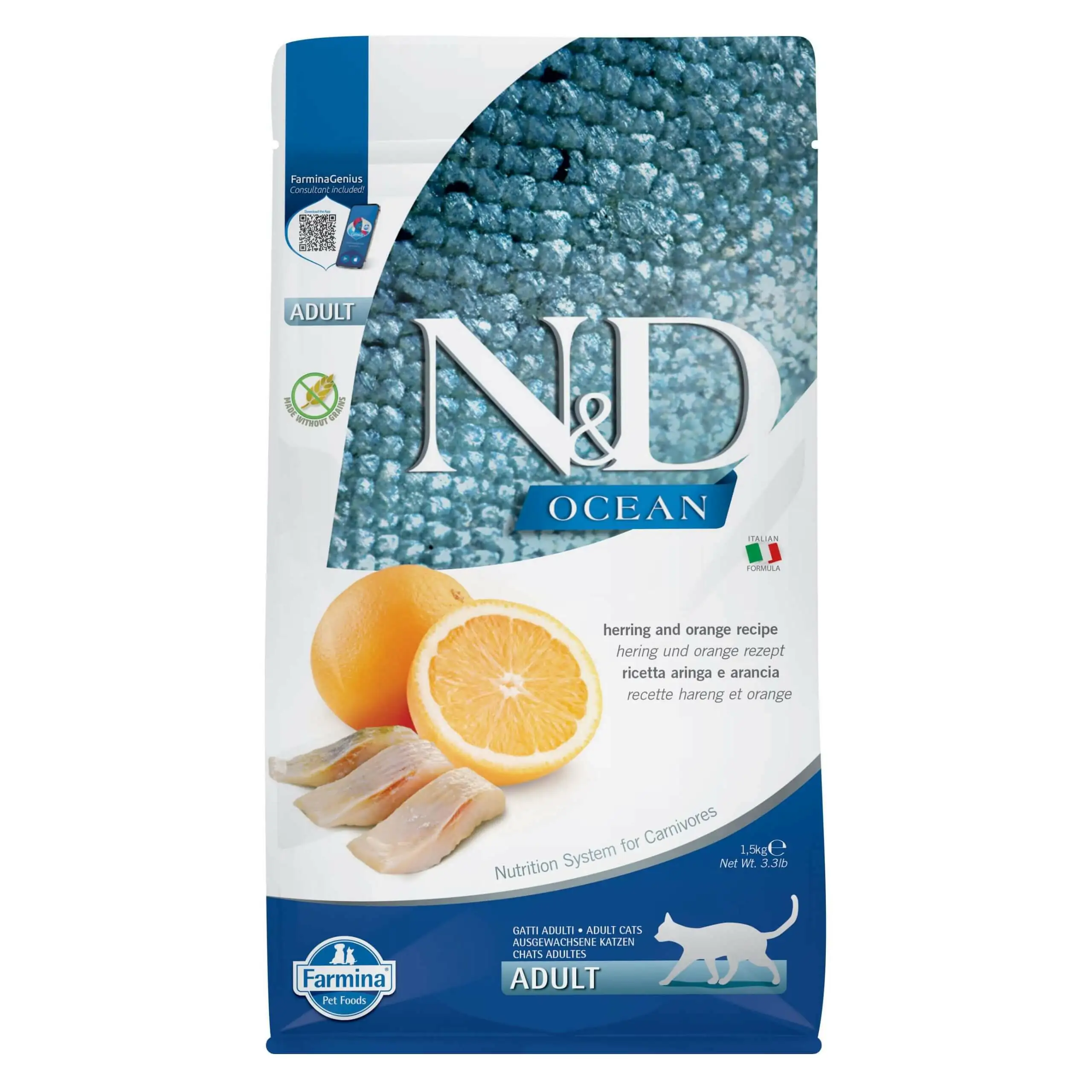 Farmina N&D Ocean Sensitive śledź z dynią adult 1,5 kg