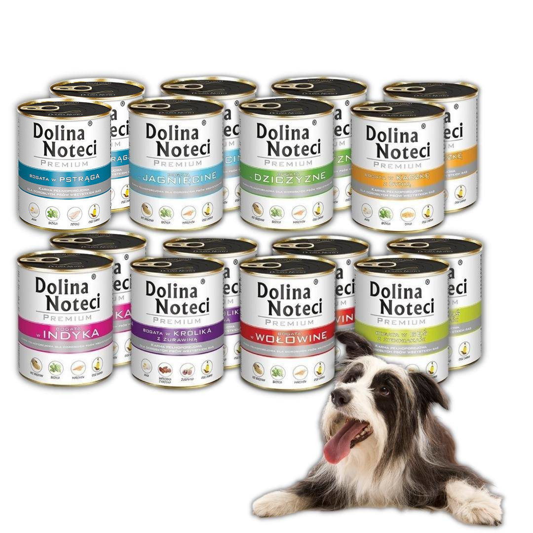 Dolina Noteci dziczyzna, gęś, indyk, jagnięcina, kaczka, królik, pstrąg, wołowina adult 400 g × 16