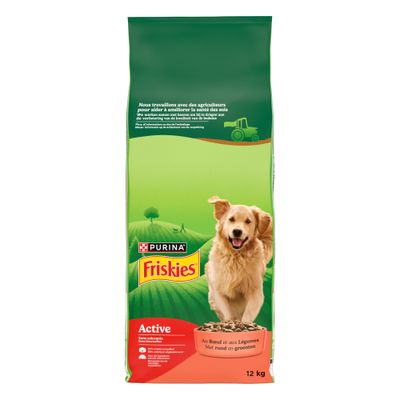 Purina Friskies Active wołowina adult 12 kg × 2
