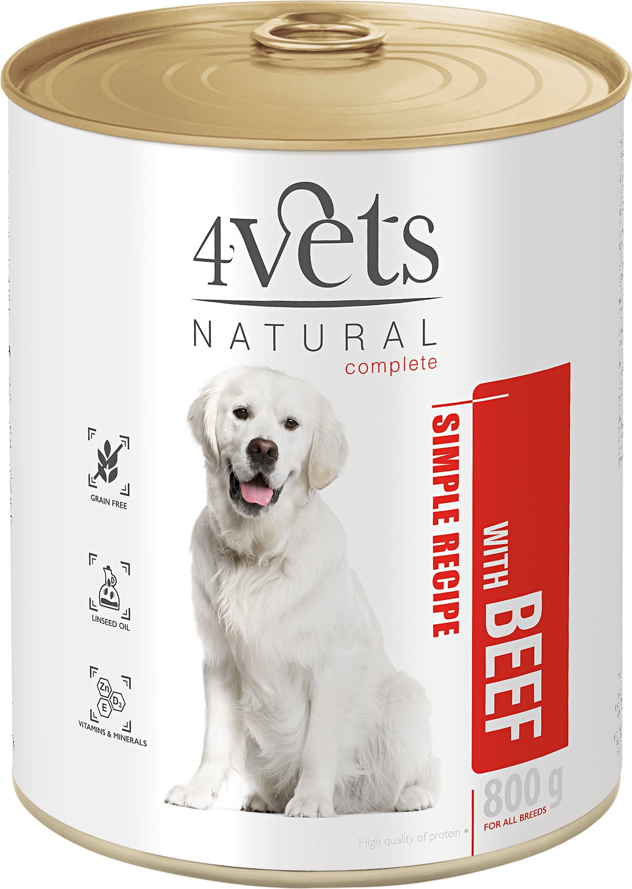 4Vets Natural wołowina 800 g