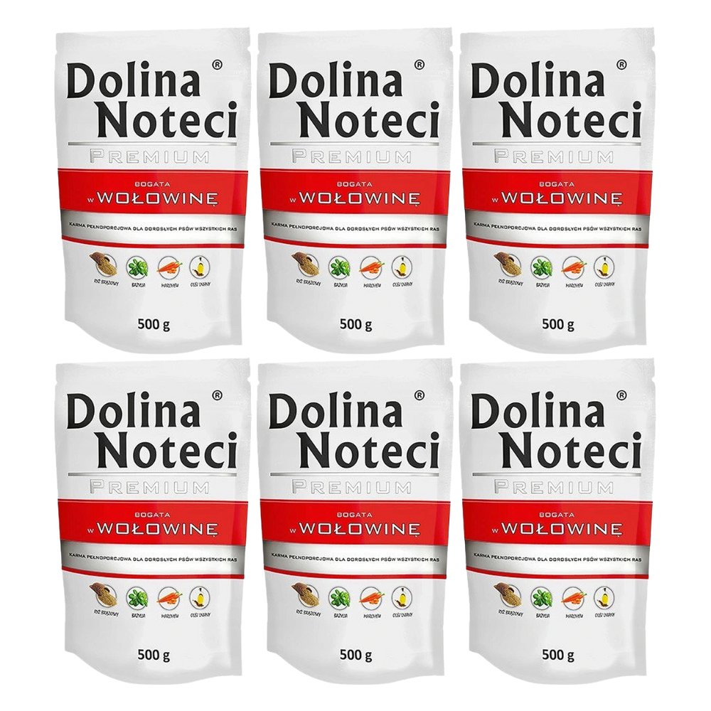 Dolina Noteci Premium wołowina adult 500 g × 6
