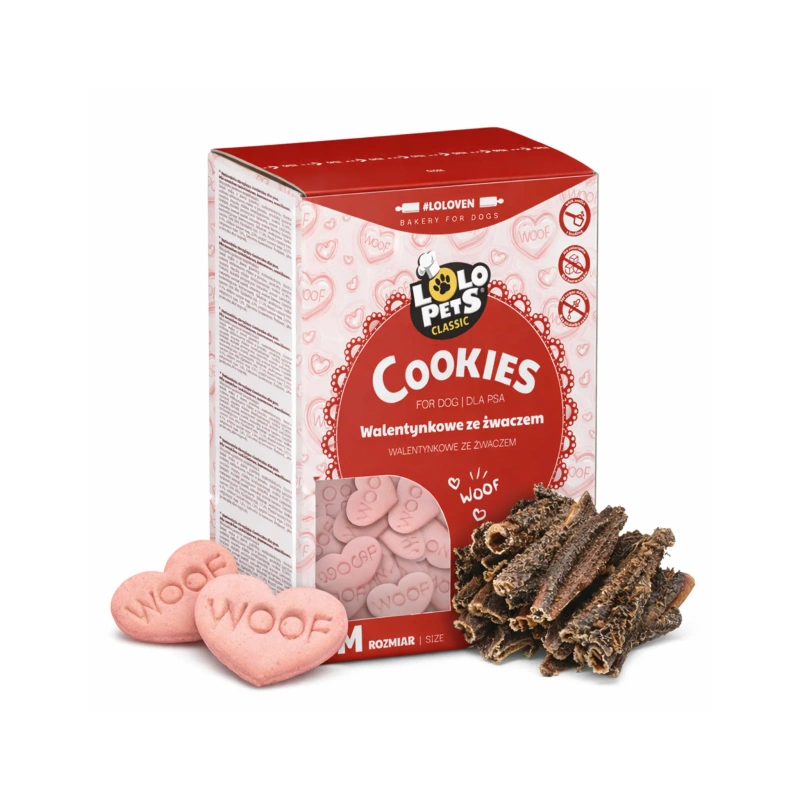 Lolo Pets Ciasteczka walentynkowe żwacz wołowy 700 g