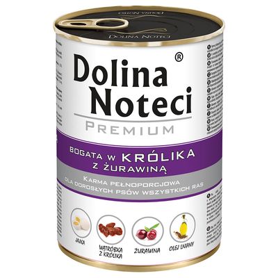 Dolina Noteci Premium królik, żurawina 400 g × 24