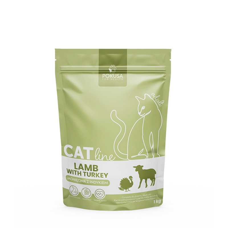 Pokusa CatLine jagnięcina, indyk adult 1 kg