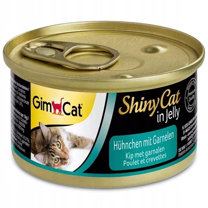 GimCat ShinyCat Light kurczak, krewetki w galaretce adult 70 g