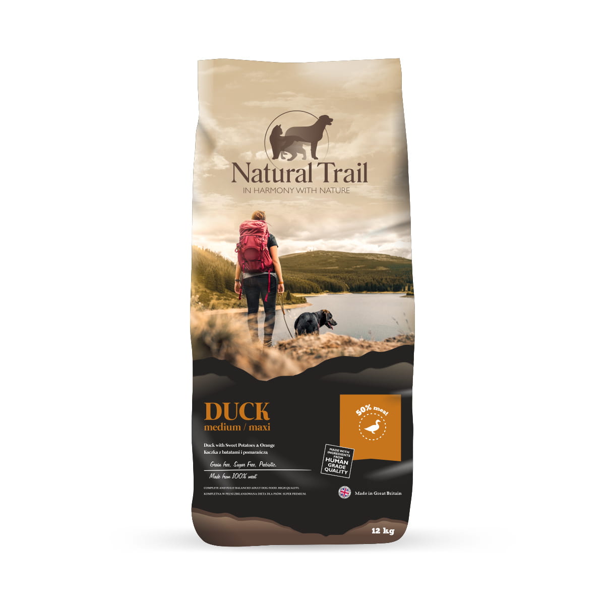 Natural Trail kaczka adult średnie rasy 12 kg
