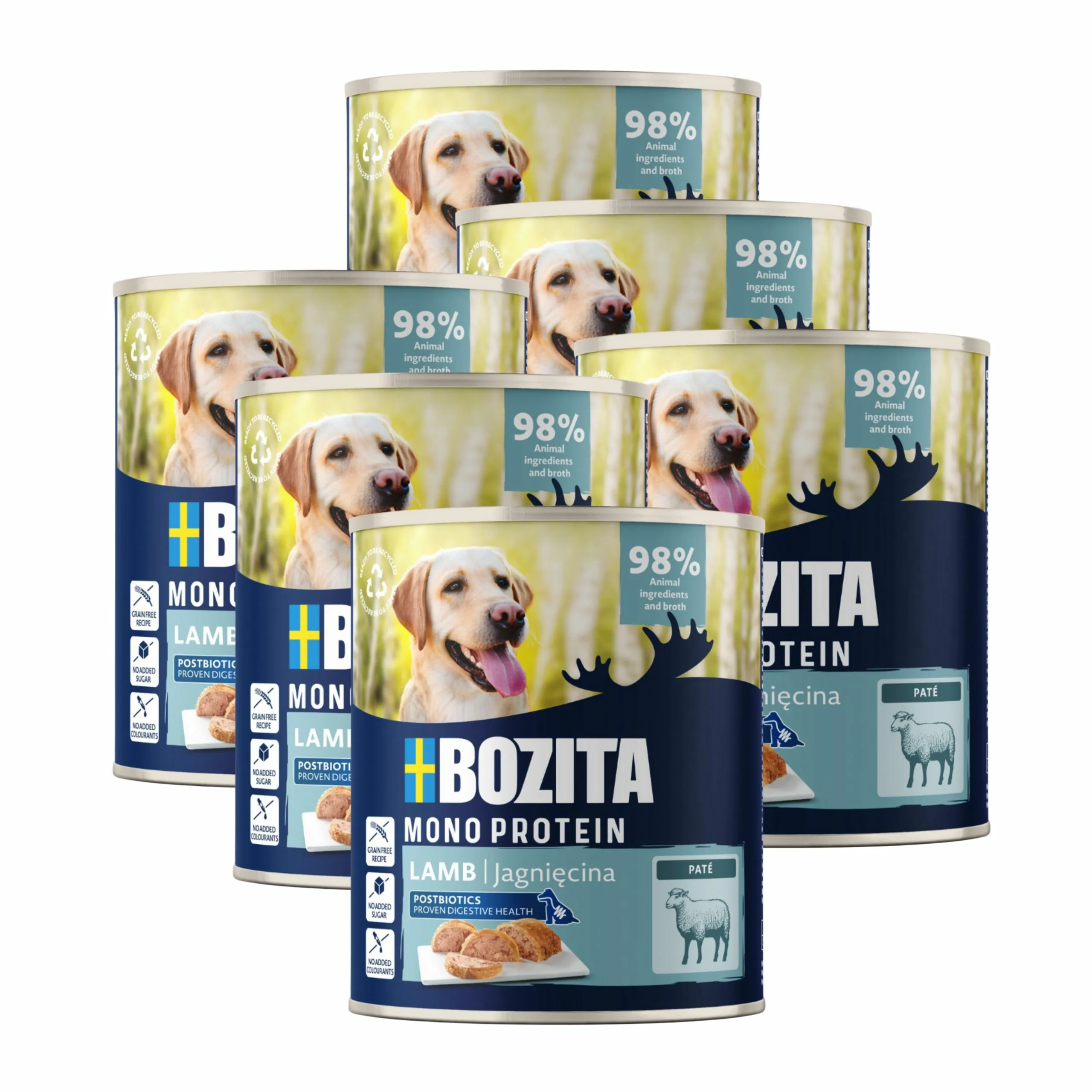 Bozita Mono jagnięcina adult 800 g × 6
