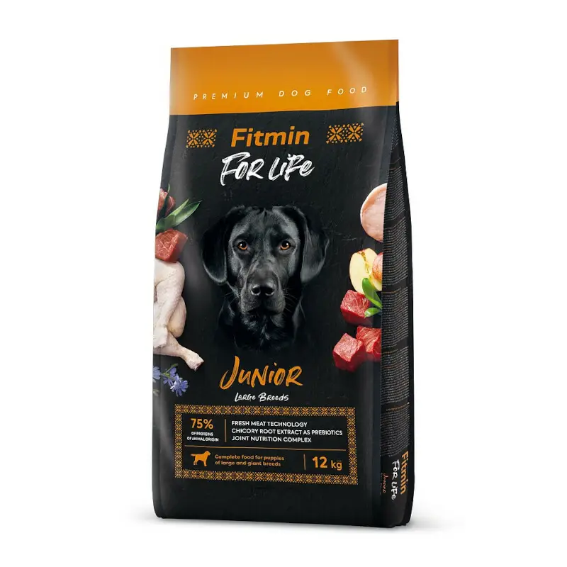 Fitmin For Life kurczak, wątróbka junior duże rasy 12 kg