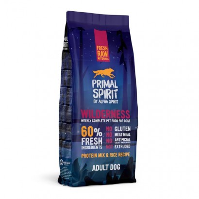 Primal Spirit 60% Wilderness kurczak, ryba, wieprzowina adult 12 kg