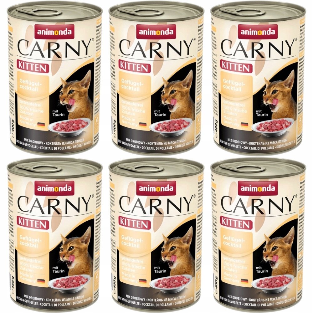 Animonda Carny drób, wołowina pasztet kitten 400 g × 6
