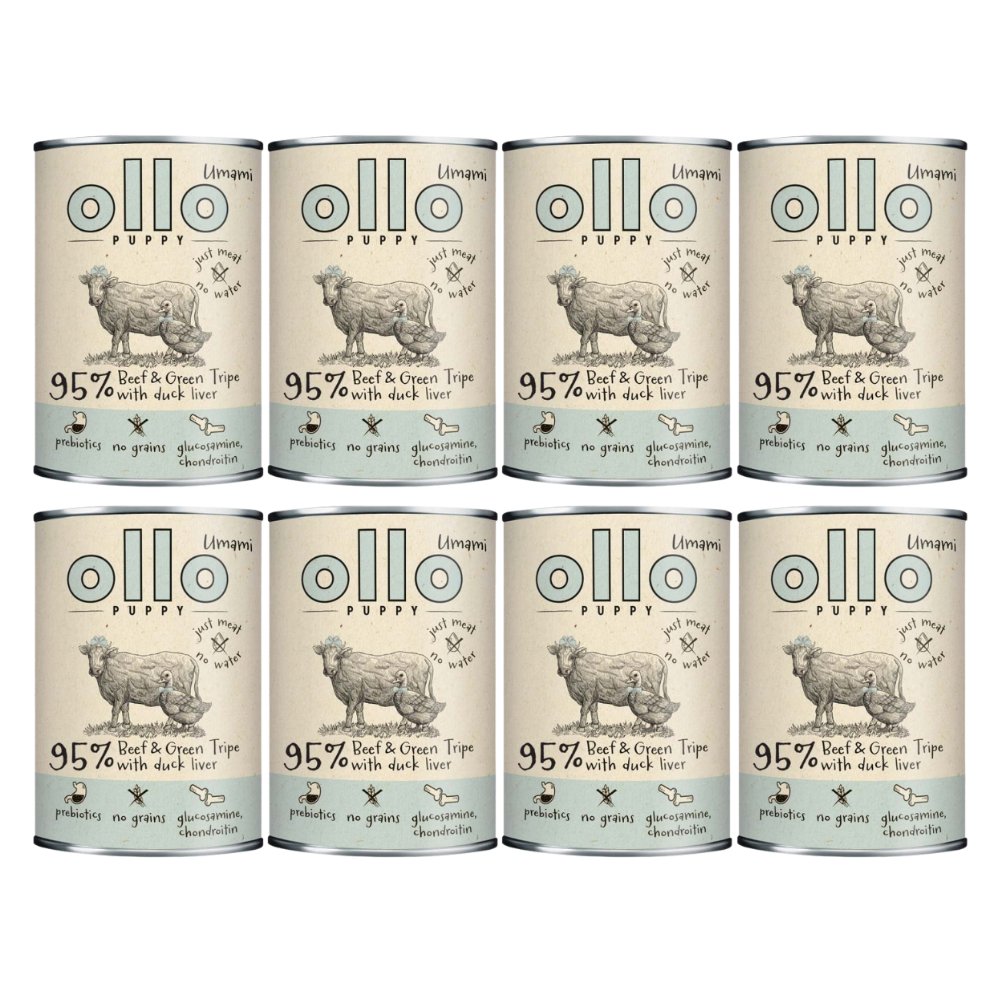 Ollo Umami wołowina, żwacz puppy 400 g × 8