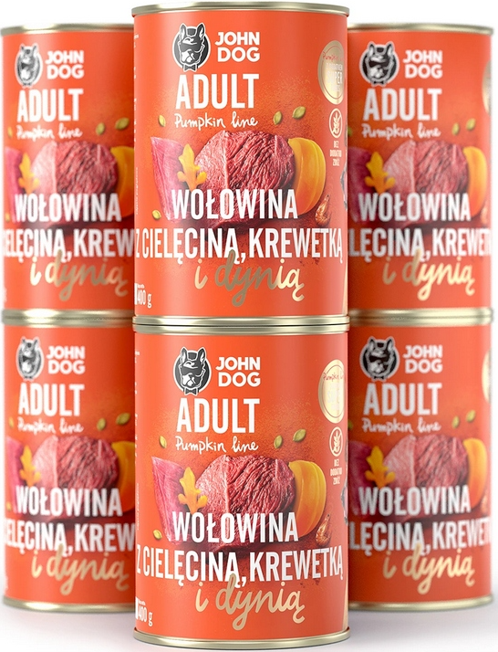 John Dog Pumpkin cielęcina, wołowina adult 400 g × 6
