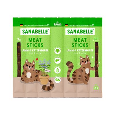 Sanabelle Meat Sticks Skin & Coat jagnięcina 35 g