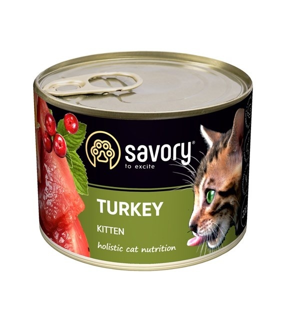 Savory Sensitive indyk pasztet kitten 200 g