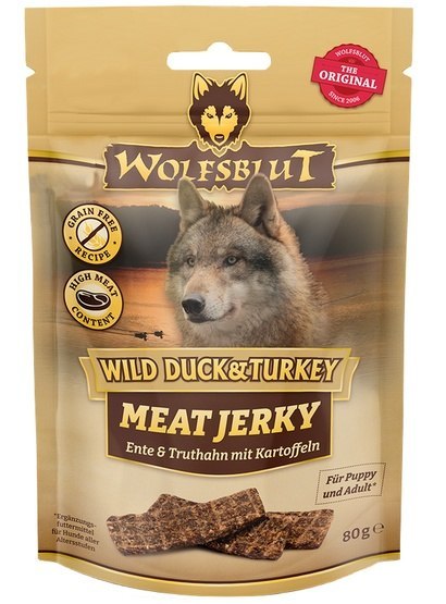 Wolfsblut Meat Jerky indyk, kaczka 80 g