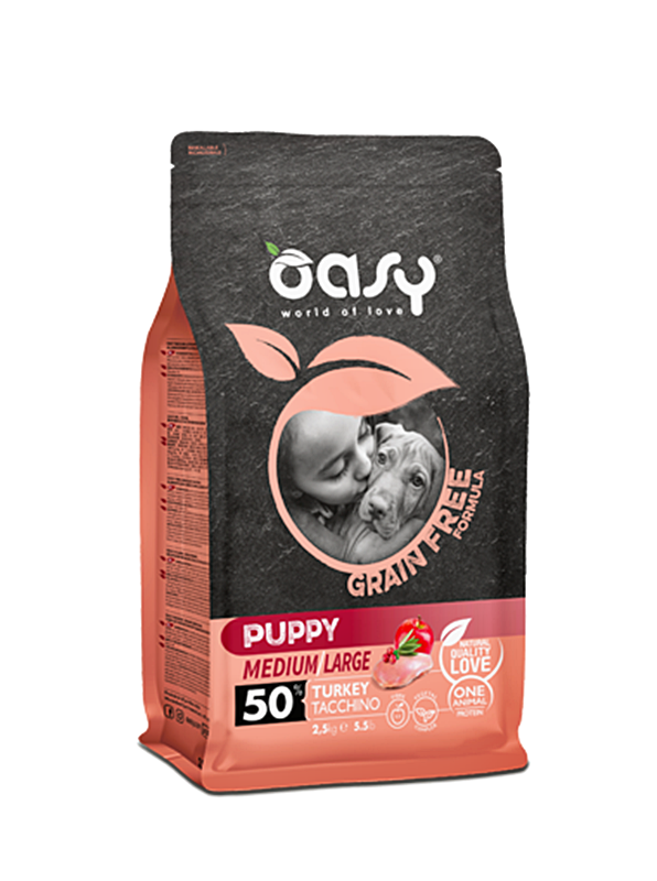 Oasy Grain Free indyk puppy średnie rasy, duże rasy 12 kg