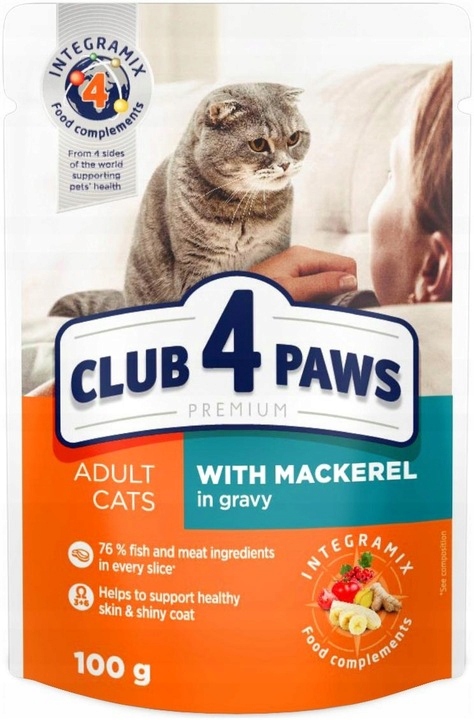 Club 4 Paws makrela w sosie adult 100 g