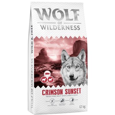 Wolf of Wilderness Crimson Sunset jagnięcina, koza adult 12 kg × 2