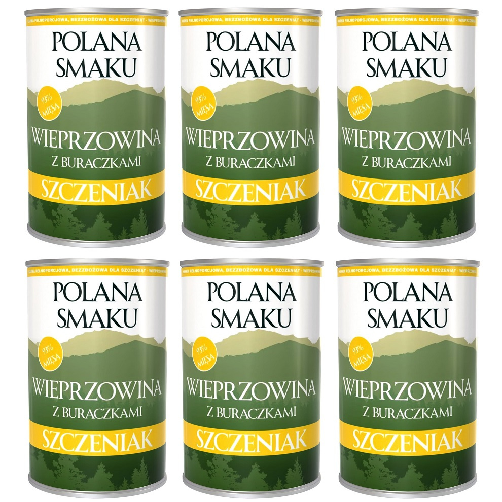 Polana Smaku wieprzowina z burakiem junior 400 g × 6